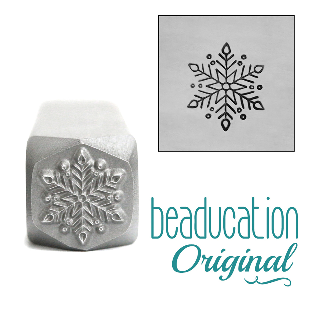 Metal Stamping Tools Classic Snowflake Metal Design Stamp, 10mm - Beaducation Original